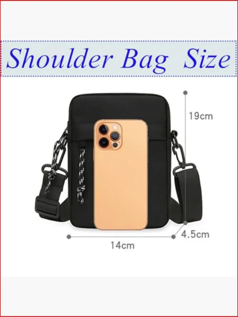 Small Messenger Bag Crossbody Shoulder Purse Nylon Oxford Adjustable Strap Men
